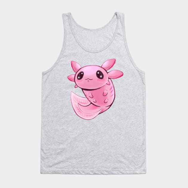 Pink Axolotl Tank Top by Khelekmir